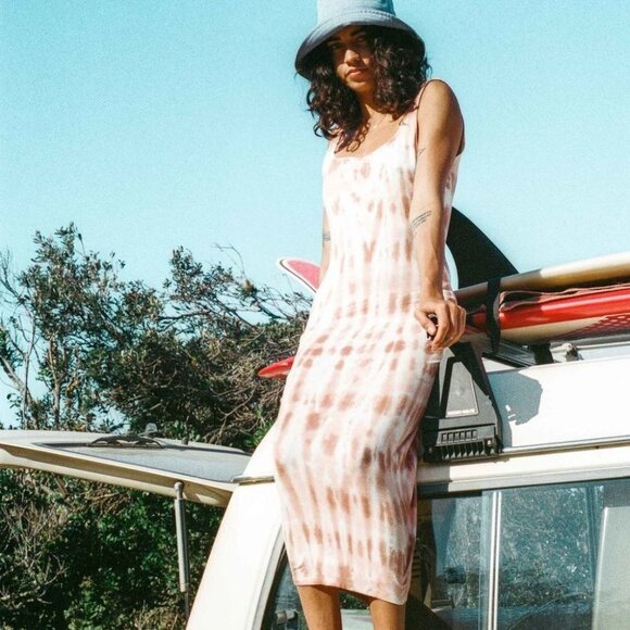 Billabong Warm Waves Midi Dress Tie Dye - Picture 1 of 4
